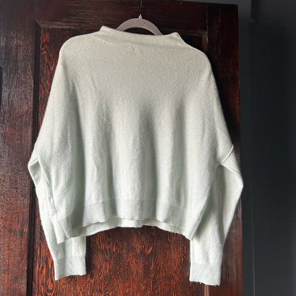 Pilcro Alani 100% Cashmere Funnel Neck Sweater Spring Green SM (Storied Series) - Picture 4 of 7